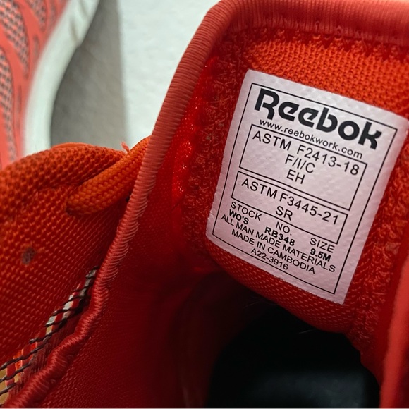 Reebok Fusion Flexweave Cage Composite Toe Work Shoes Women's Size 9.5 M Orange - Picture 7 of 11